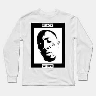 black and white Long Sleeve T-Shirt